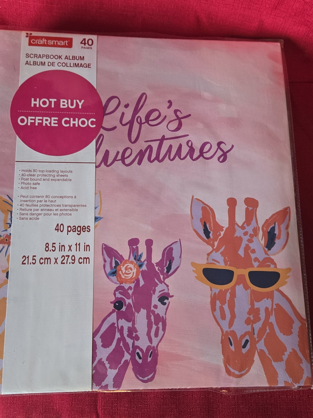 Craft Smart Pink 'Life's Adventures' Scrapbook Album